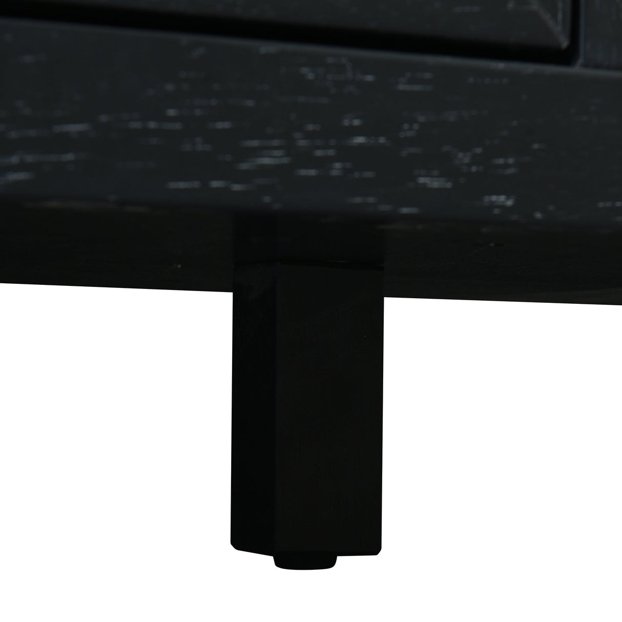 TREXM Bohemian Style Rattan Buffet Storage Cabinet with Solid Wood Frame