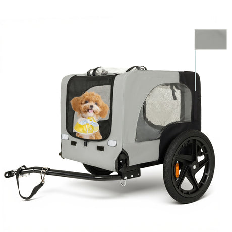 Outdoor-Heavy-Duty-Collapsible-Pet-Bike-Trailer-with-16-Inch-All-Terrain-Wheels-Pet-Trailer