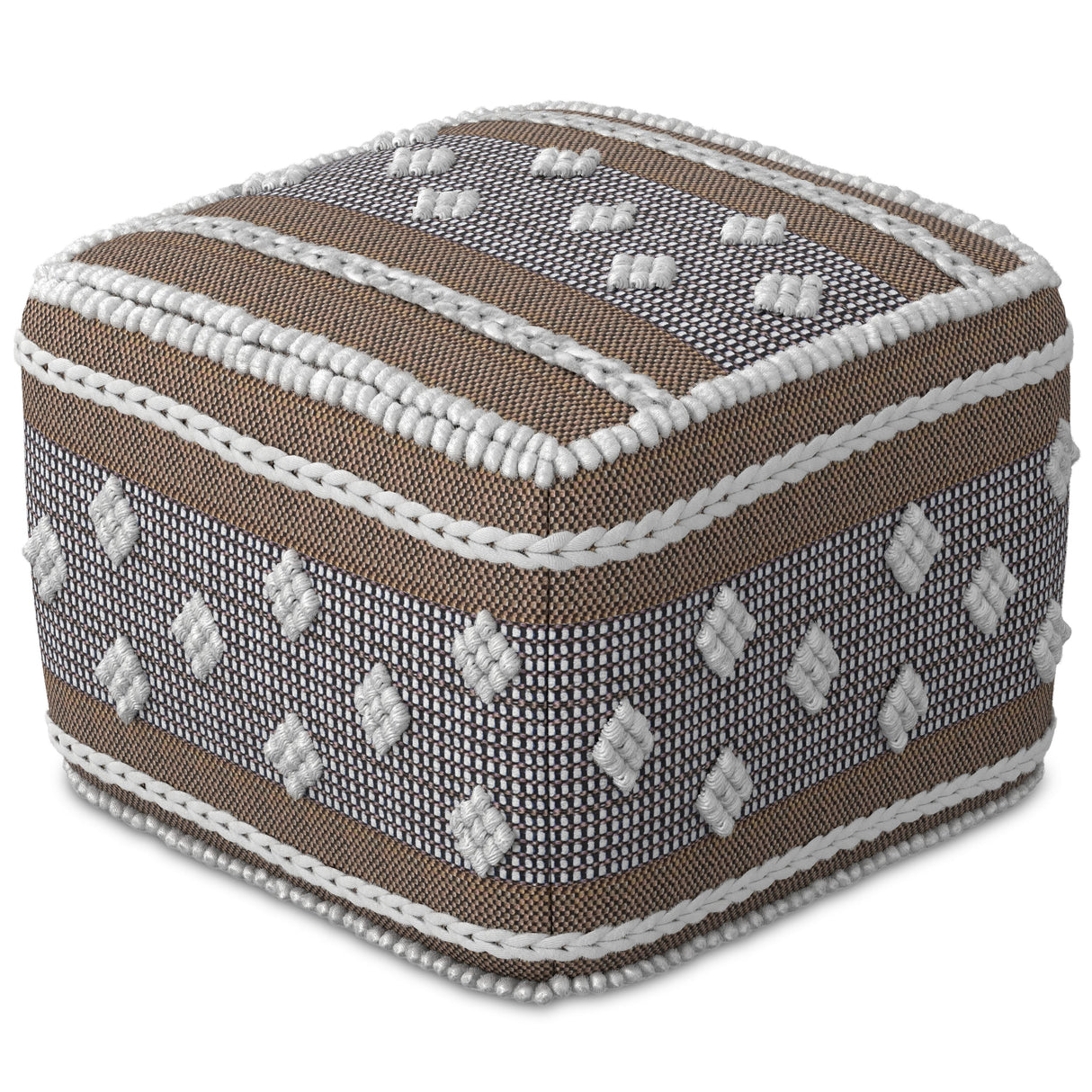 Mapleton Outdoor/Indoor Pouf in Recycled PET Woven Polyester
