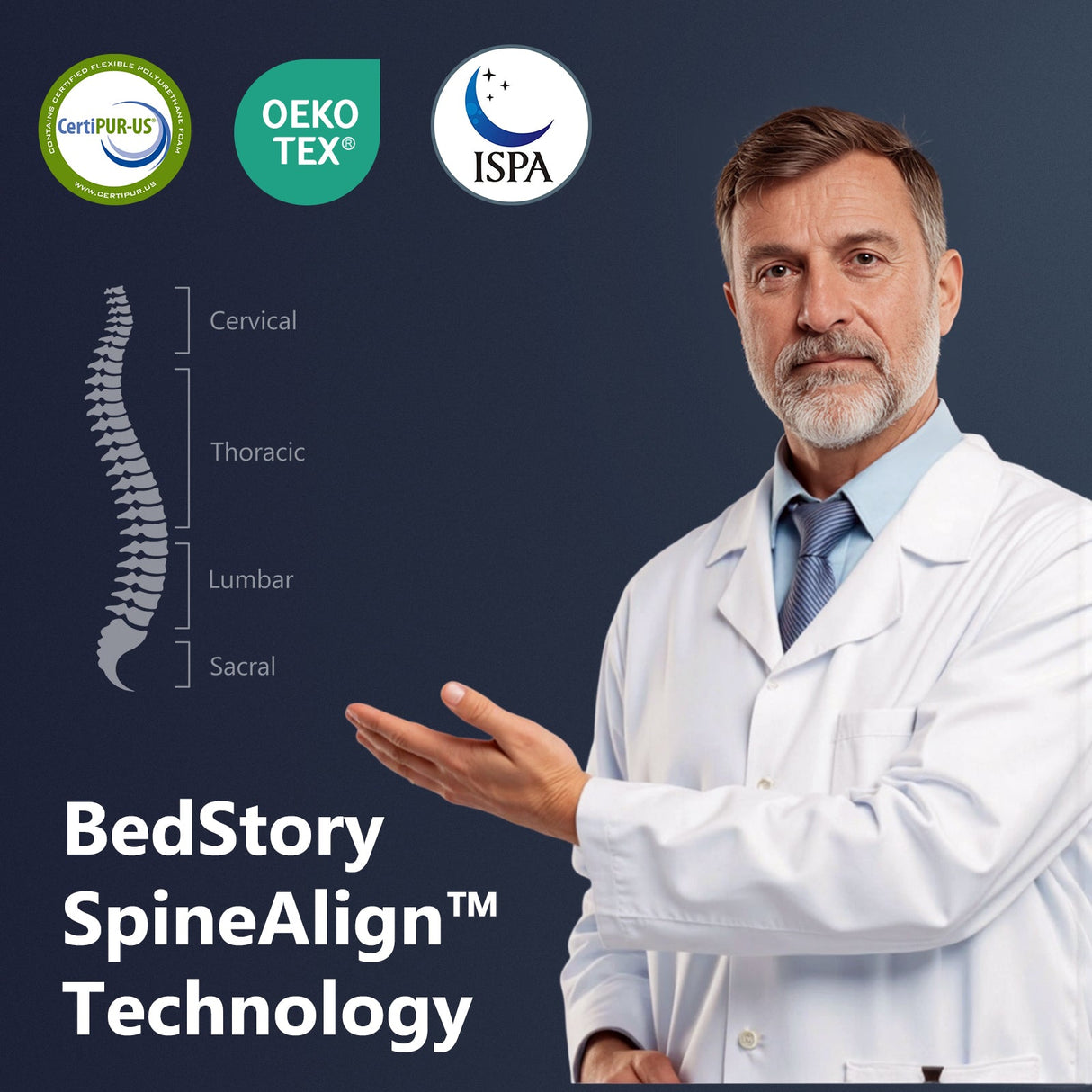 Bedstory Spine Align Pro 14" Twin Firm Pressure Relieving Cooling Hybrid Mattress