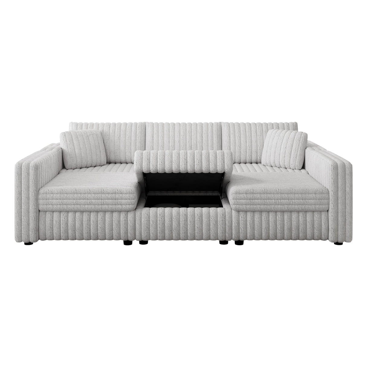 106.3" U-Shaped 6-Person Sofa with Ottoman