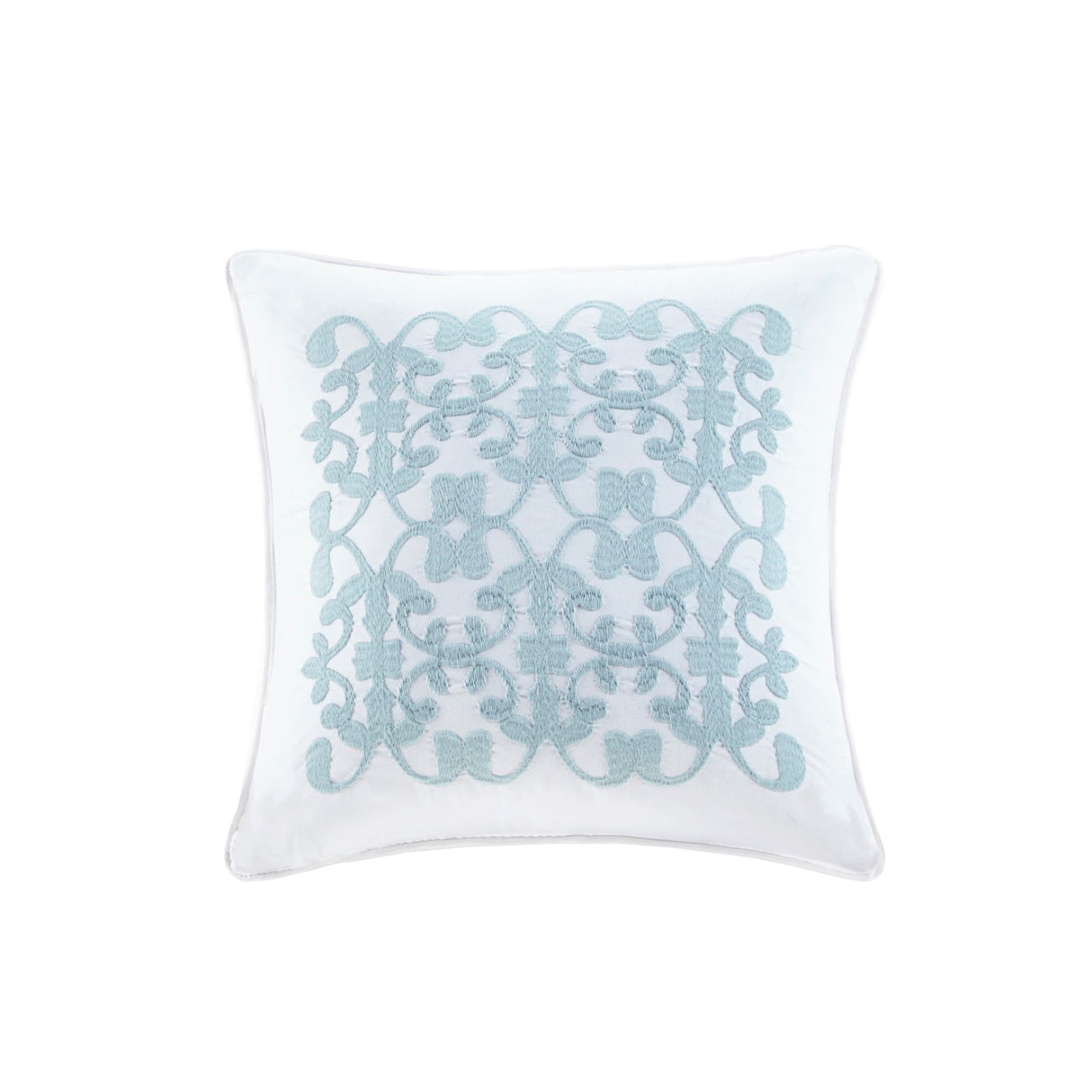 5 Piece Microfiber Ruffled Comforter Set White Queen