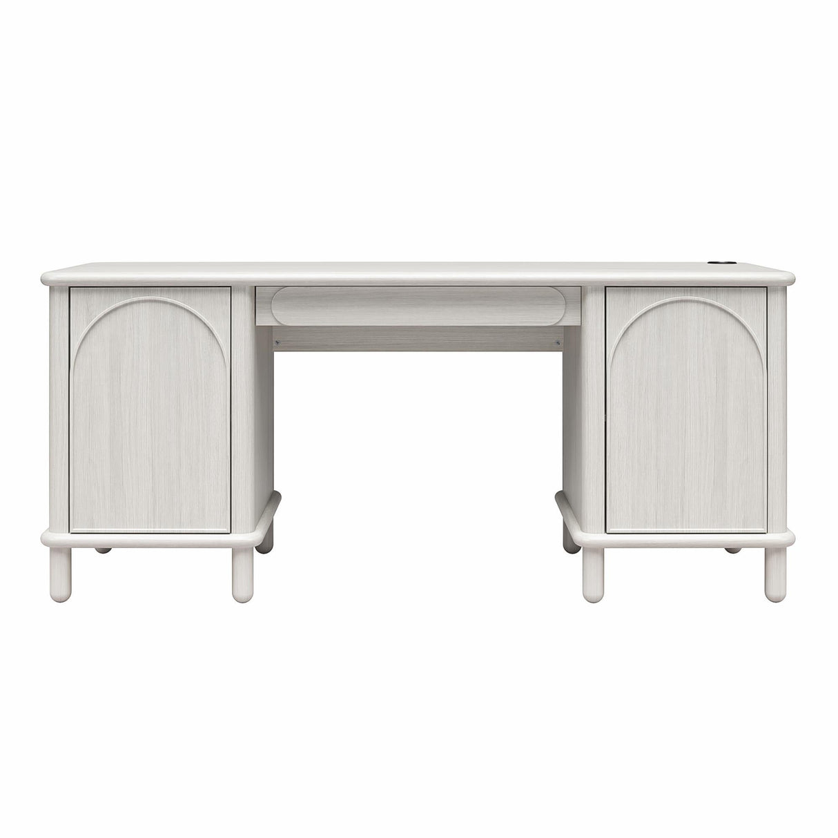 Selena Double Pedestal Desk - Rustic White