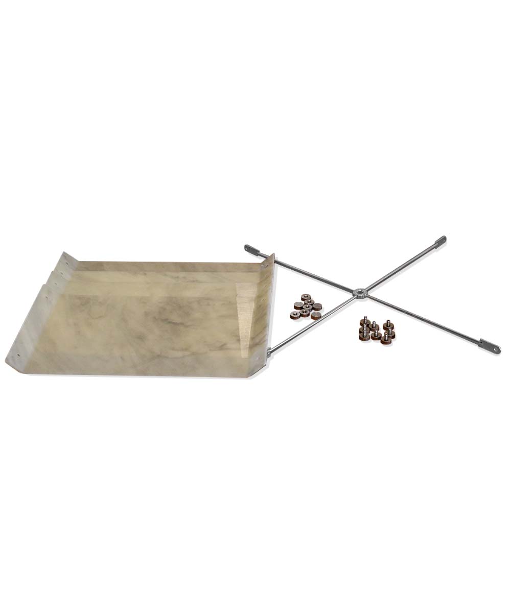 Pop Steady 15x15x9 Faux Marbled Alabaster Shallow Drum Square Lampshade
