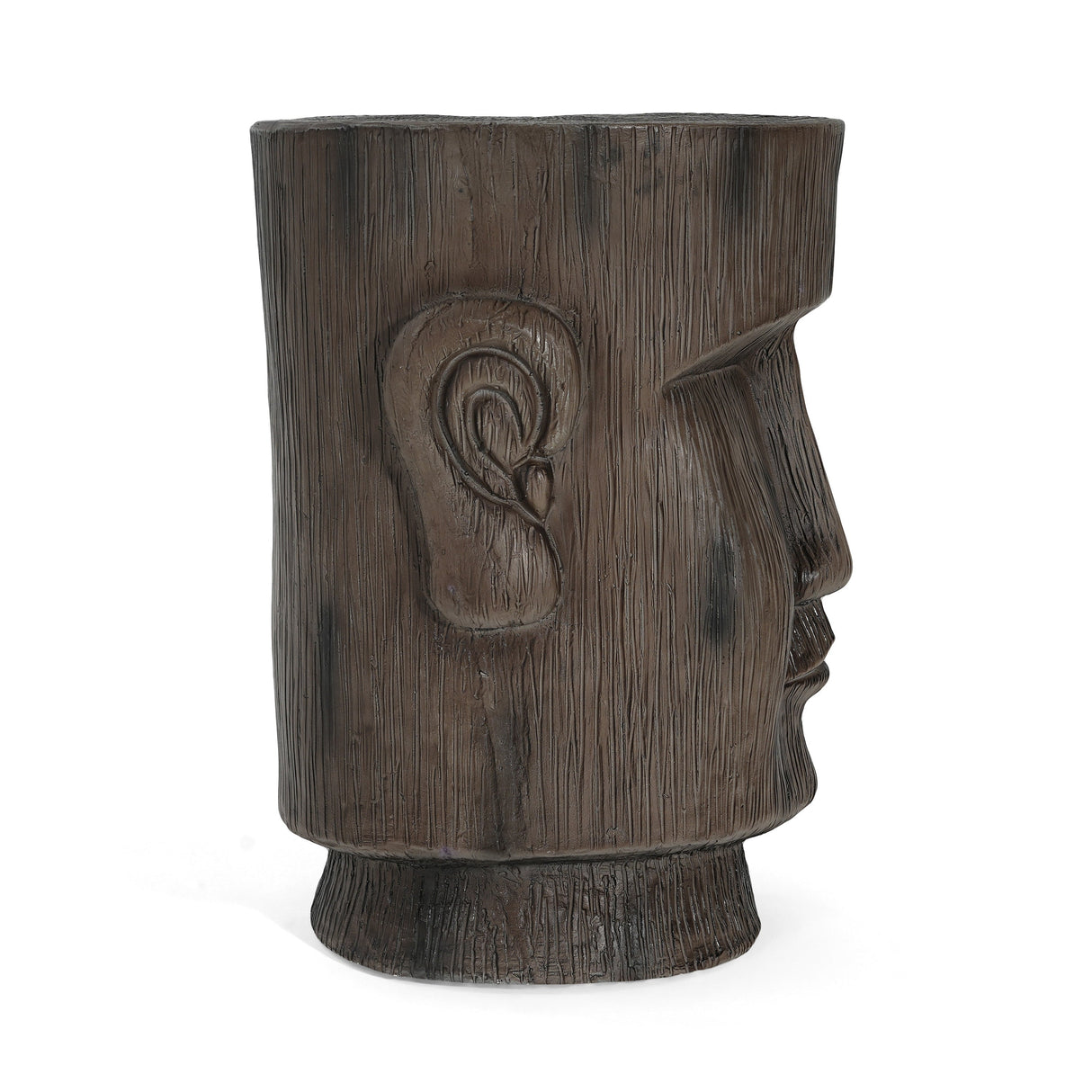 Outdoor Side Table - Easter Island Moai Statue Pedestal
