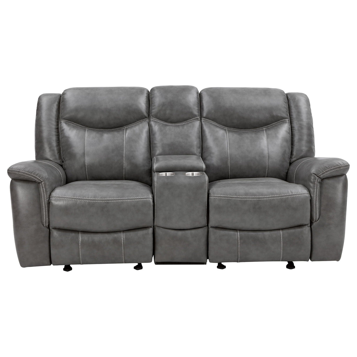 Carmen - Cool Motion Loveseat With Storage, With Reclining Function And Built In Storage - Gray