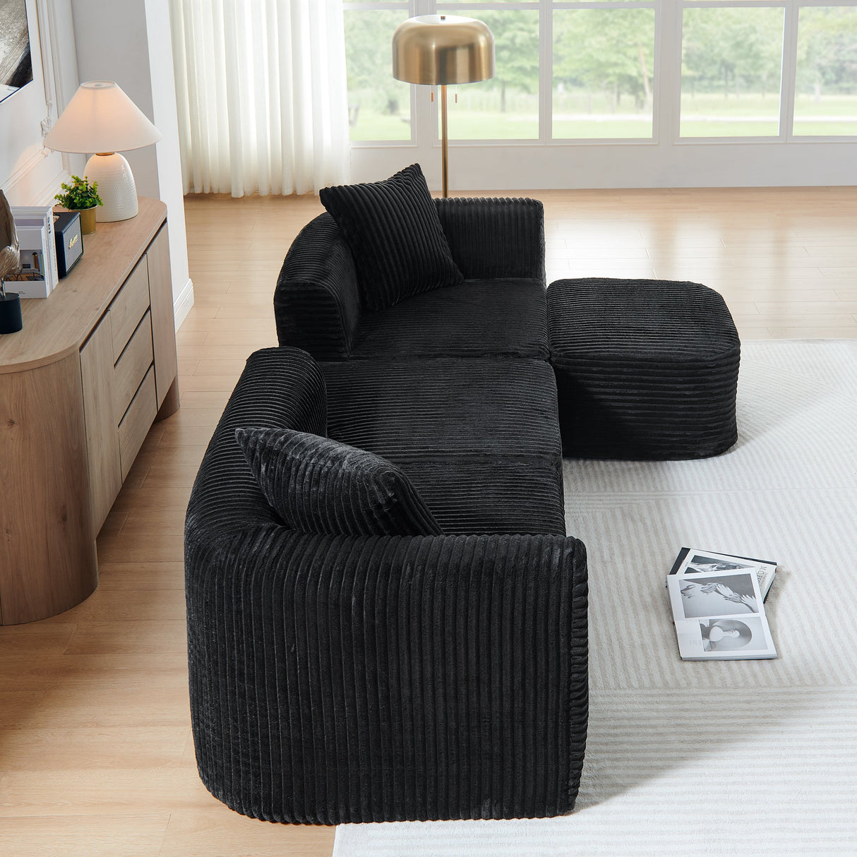 114" Cloud Sectional Couch with L-Shape Chaise