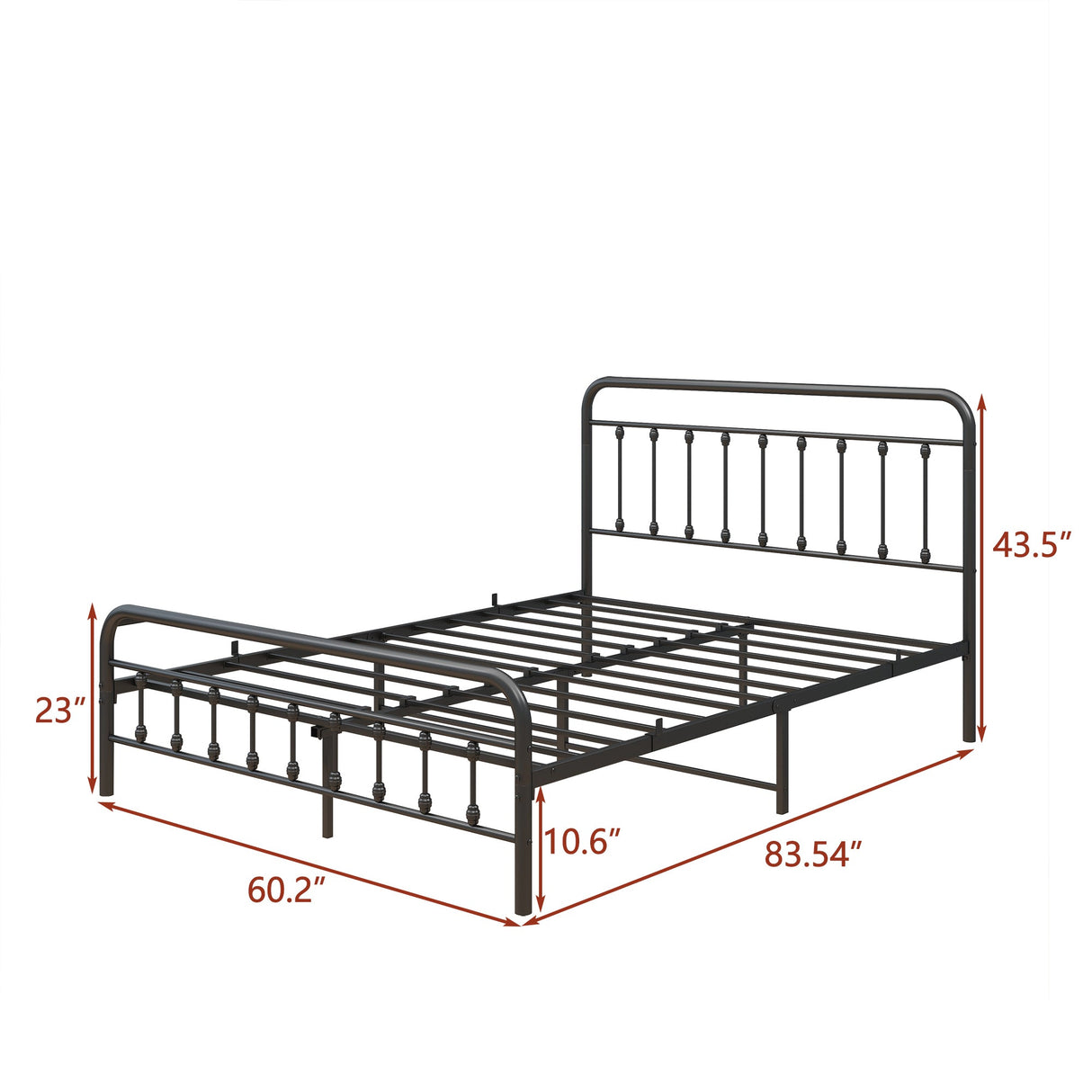 Tara Victorian-Style Steel Bed Frame