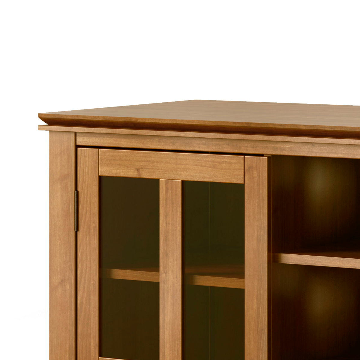 Handcrafted Tall TV Media Stand with Glass Doors and Storage - Multiple Colors