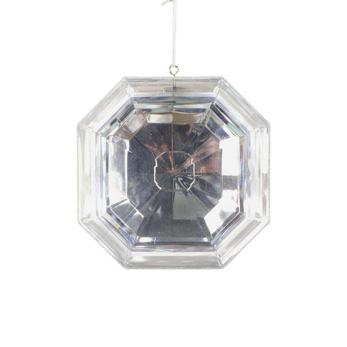 6" Acrylic Square Jewel Ornament: Clear