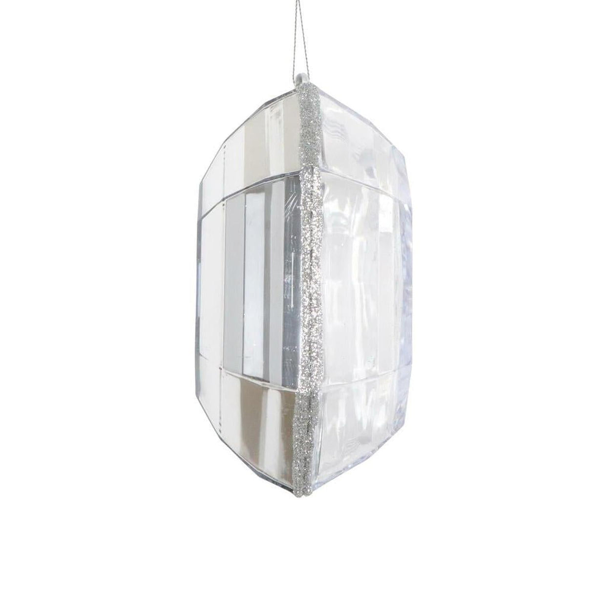 6" Acrylic Square Jewel Ornament: Clear