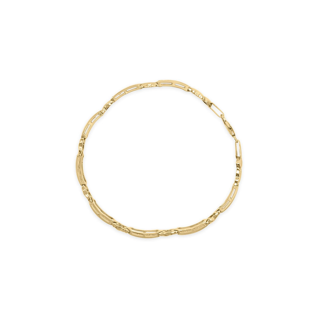10K Yellow Gold 1/2 Cttw Diamond X-Link 7" Bracelet (I-J Color, I1-I2 Clarity)