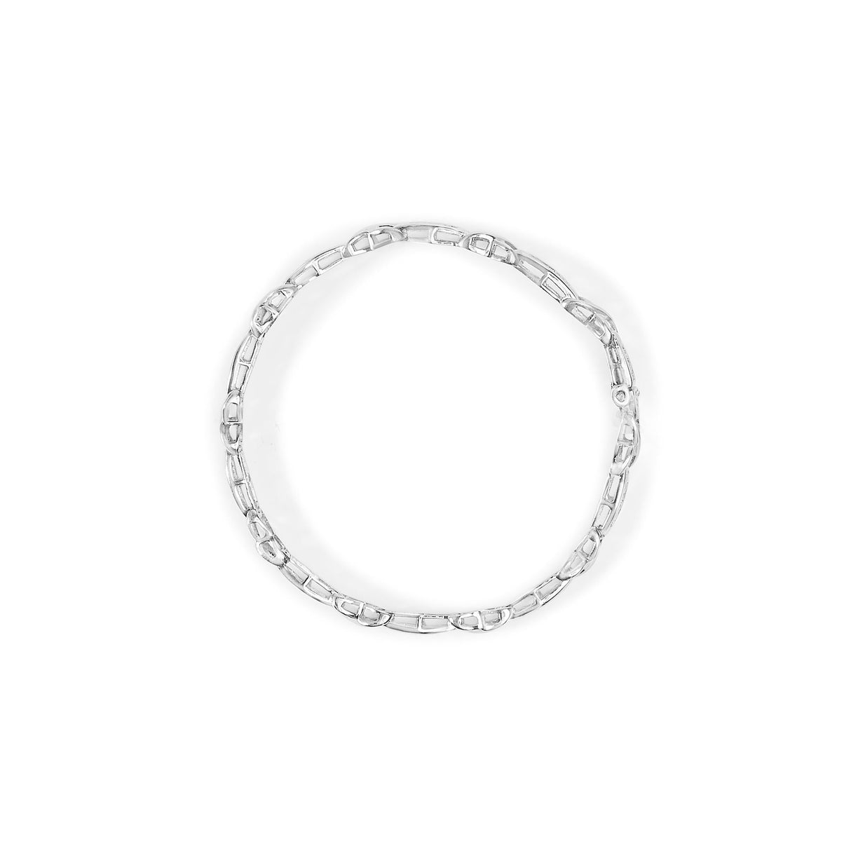 14K White Gold 1.0 Cttw Invisible-Set Princess Diamond Tennis Bracelet (H-I Color, SI1-SI2 Clarity) - 7"