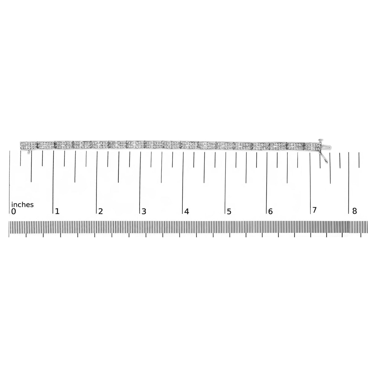 14K White Gold Round-Cut Diamond Bracelet (3.22 cttw, H-I Color, I1-I2 Clarity)