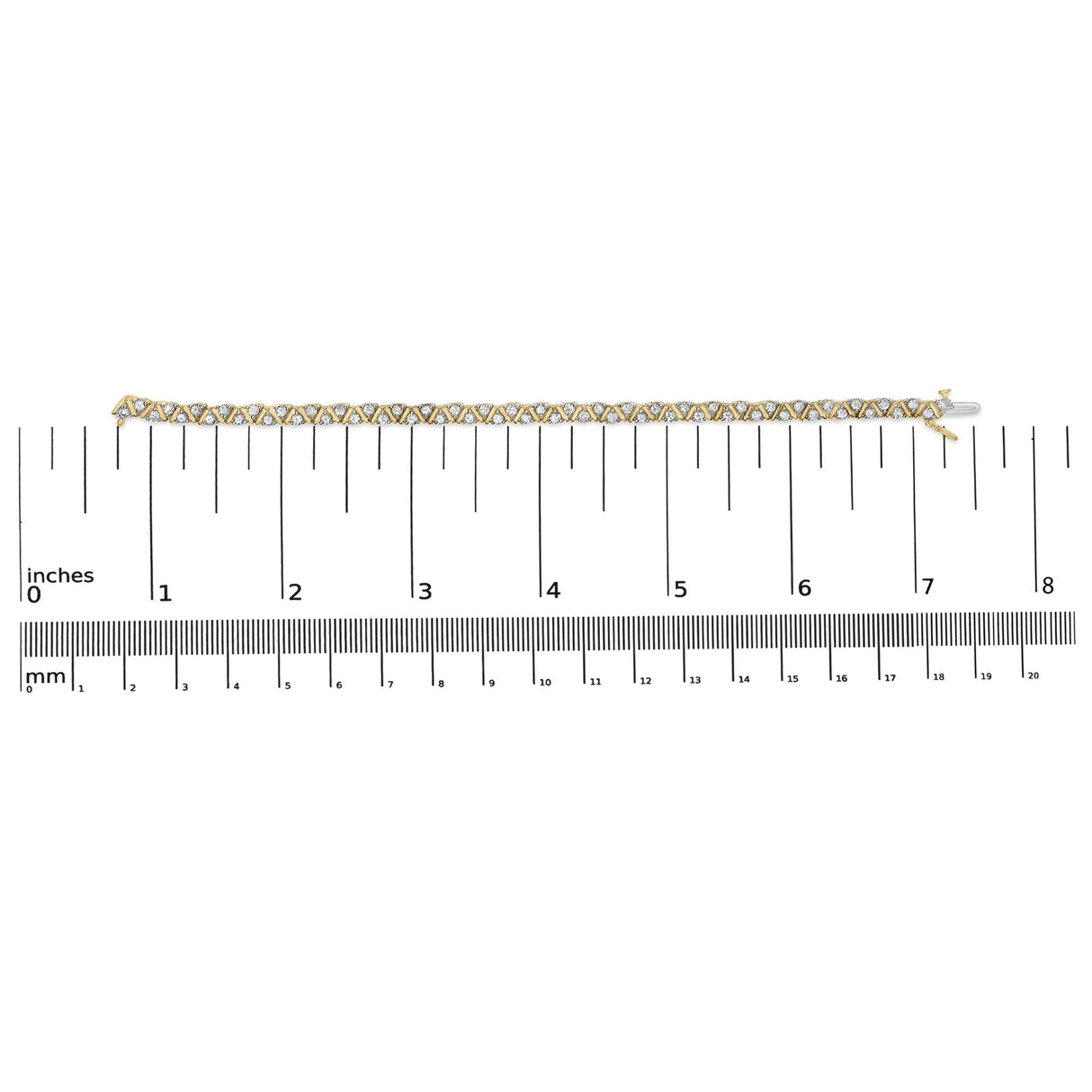 14K Yellow Gold Round-Cut Diamond Bracelet (4.00 cttw, H-I Color, I1-I2 Clarity)
