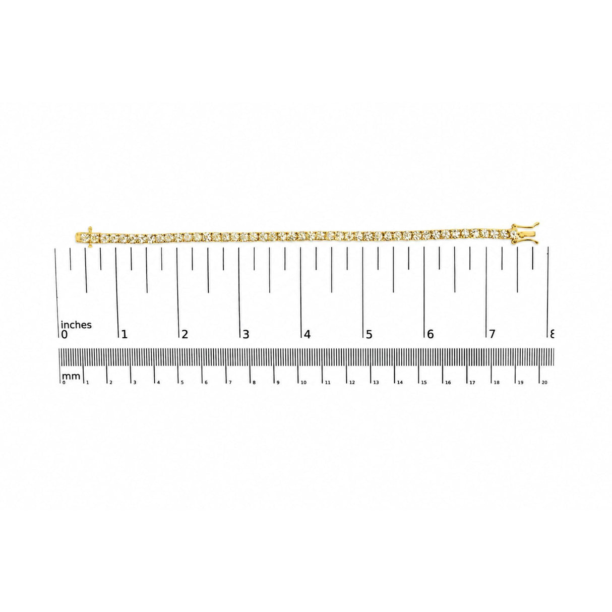 14K Gold Lab-Grown Round Diamond Four-Prong Tennis Bracelet
