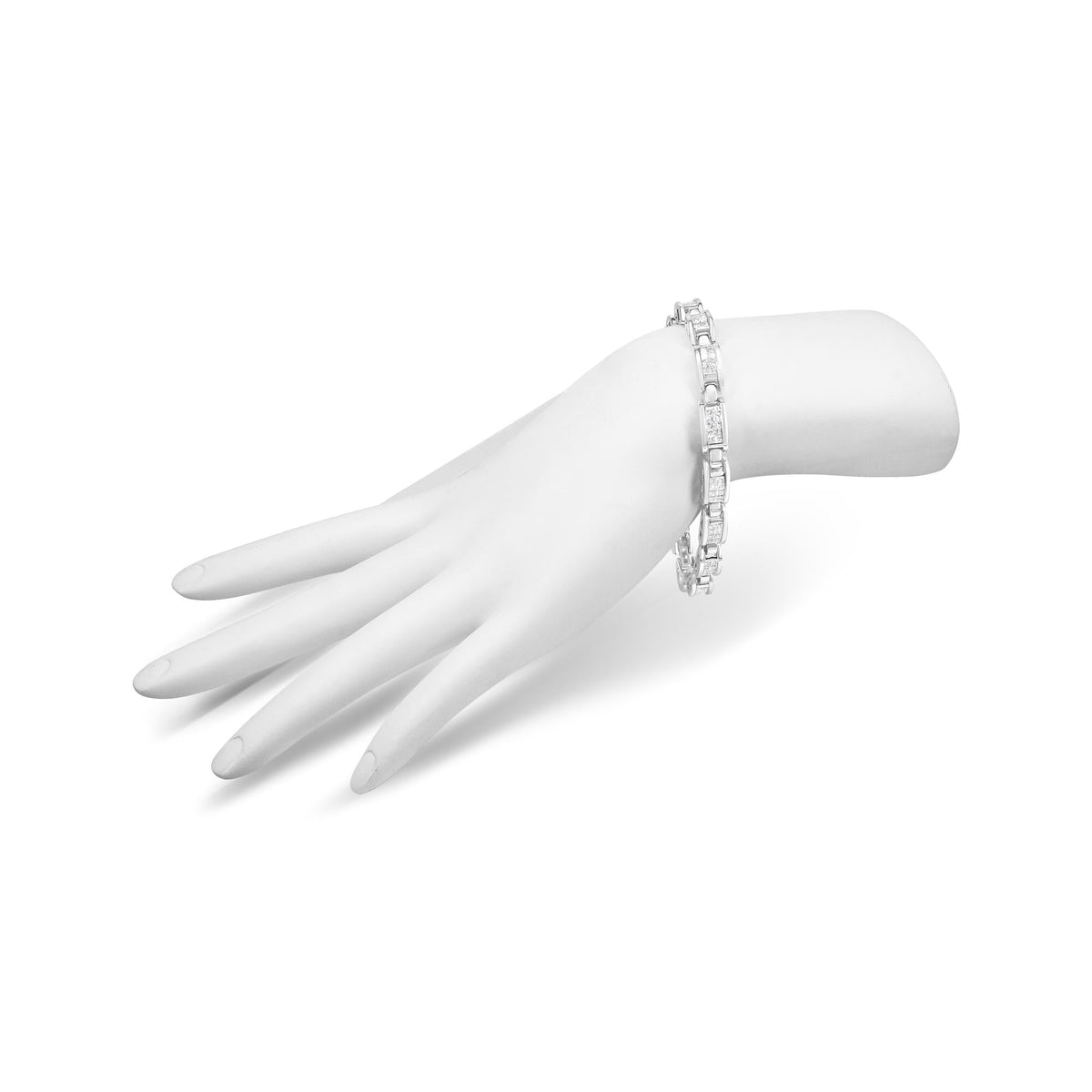 14K Gold Lab-Grown Round Diamond Four-Prong Tennis Bracelet