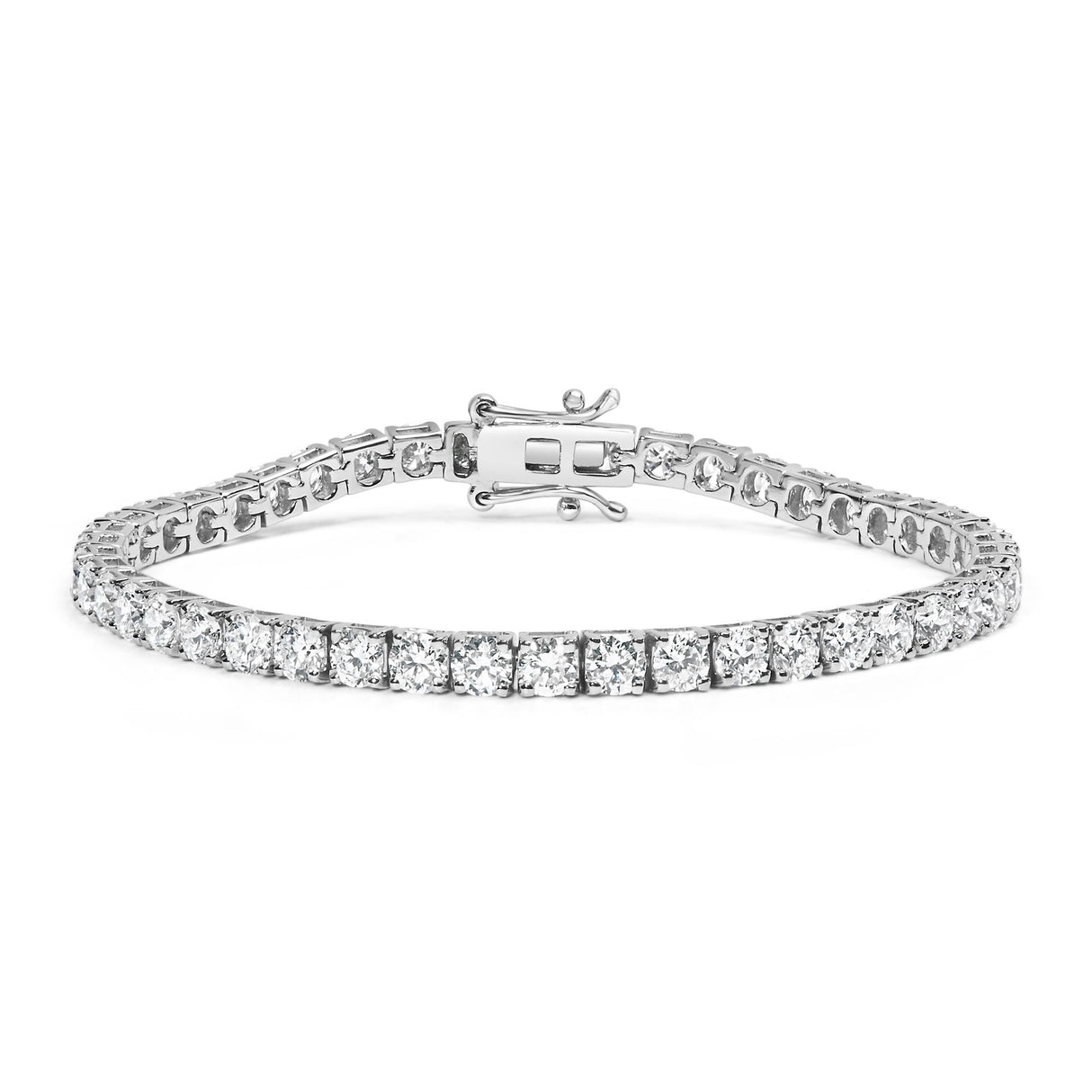 14K Gold Lab-Grown Round Diamond Four-Prong Tennis Bracelet