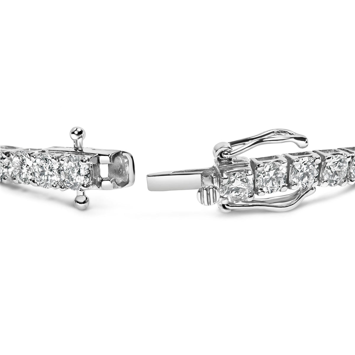 14K Gold Lab-Grown Round Diamond Four-Prong Tennis Bracelet