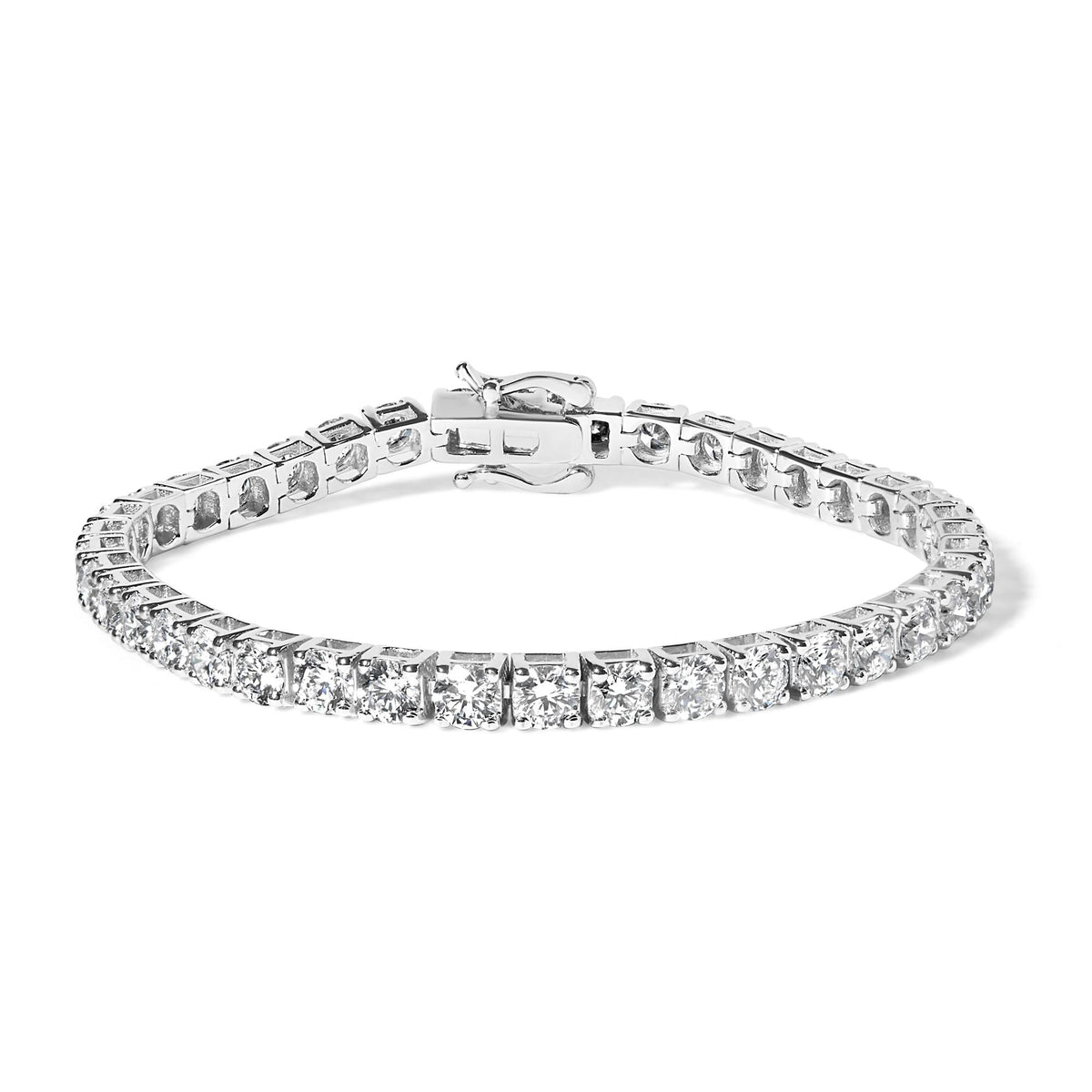 14K Gold Lab-Grown Round Diamond Four-Prong Tennis Bracelet