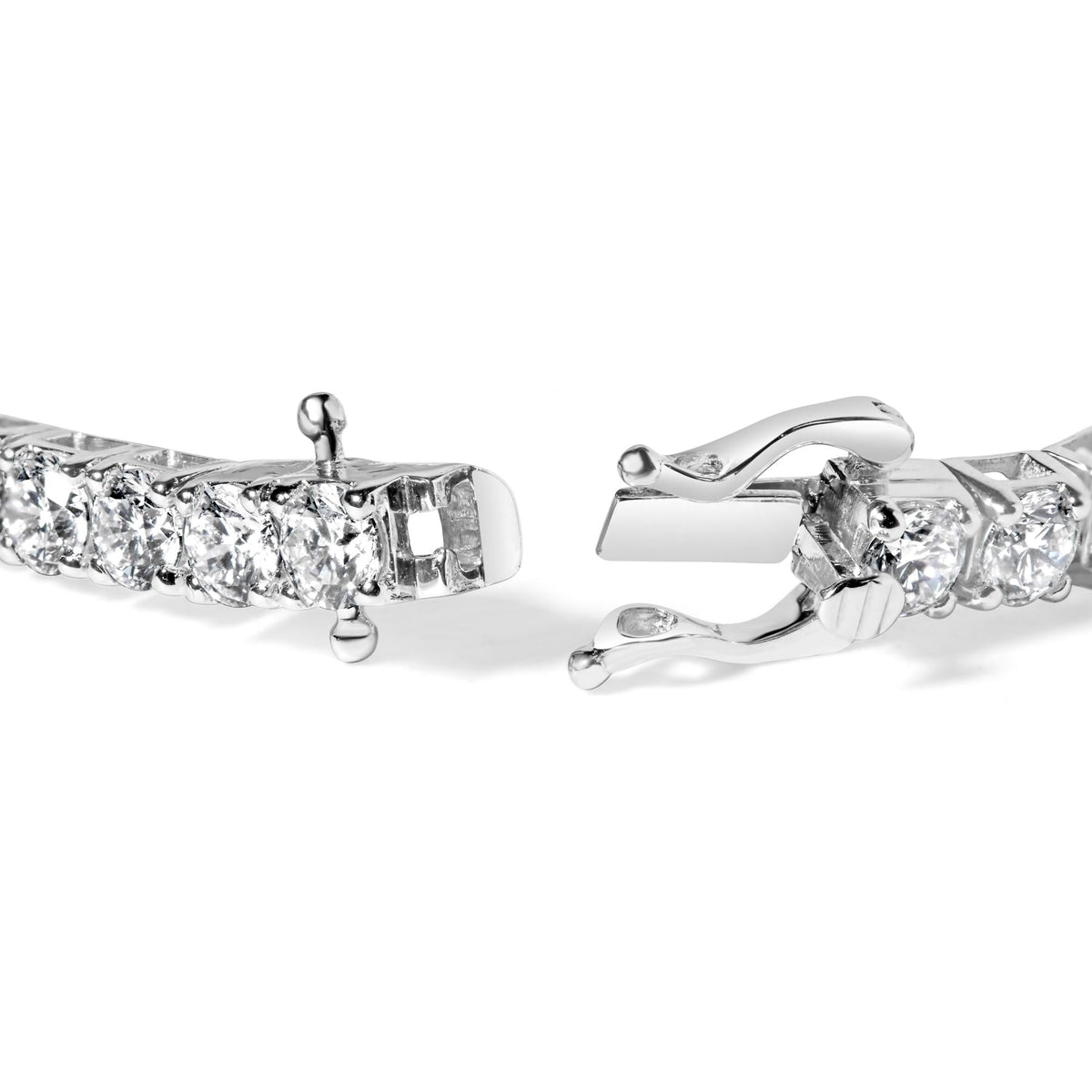 14K Gold Lab-Grown Round Diamond Four-Prong Tennis Bracelet