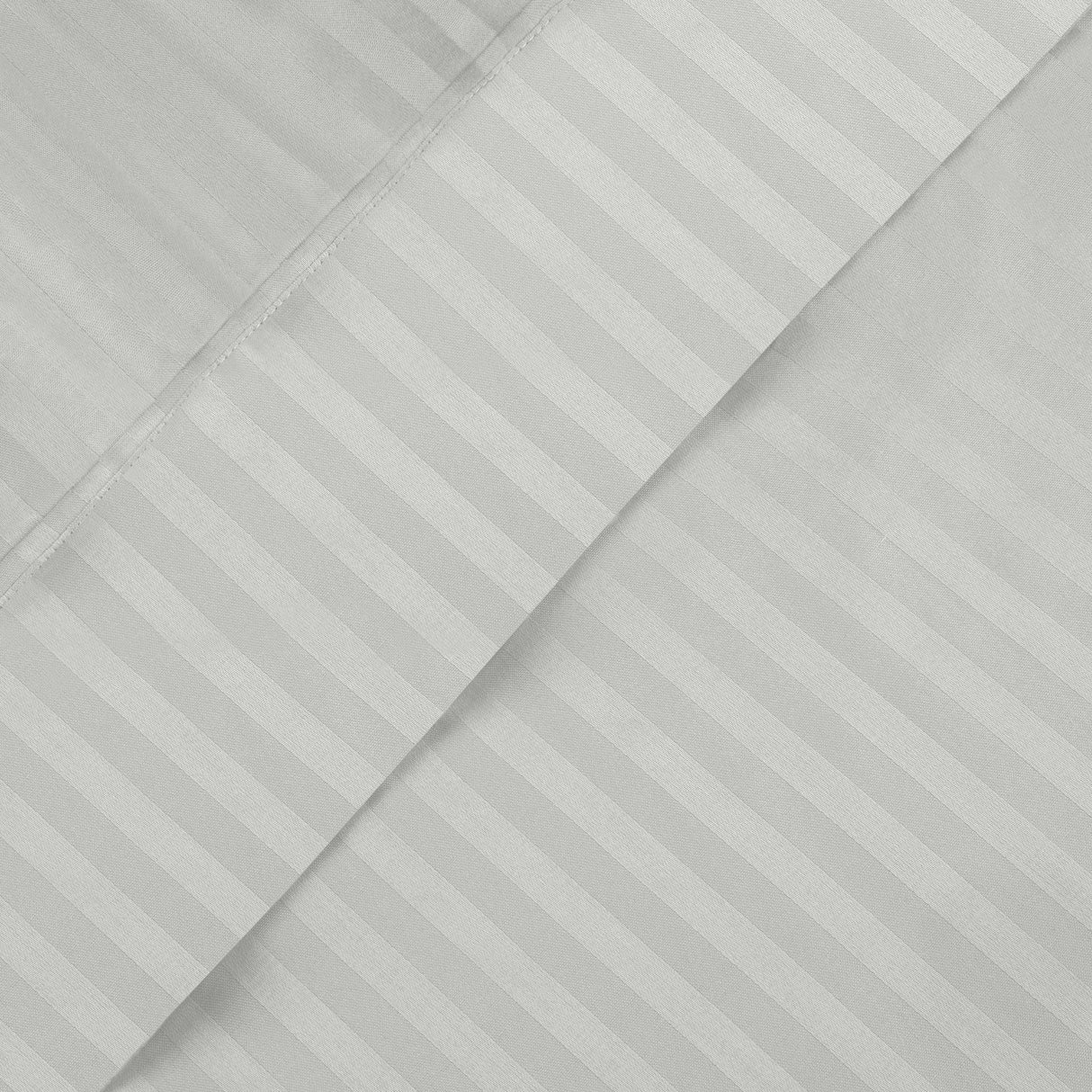 650 Thread Count Egyptian Cotton Sateen Stripe Bed Sheet Set - Egyptian Cotton Sheet Set by Superior Brand