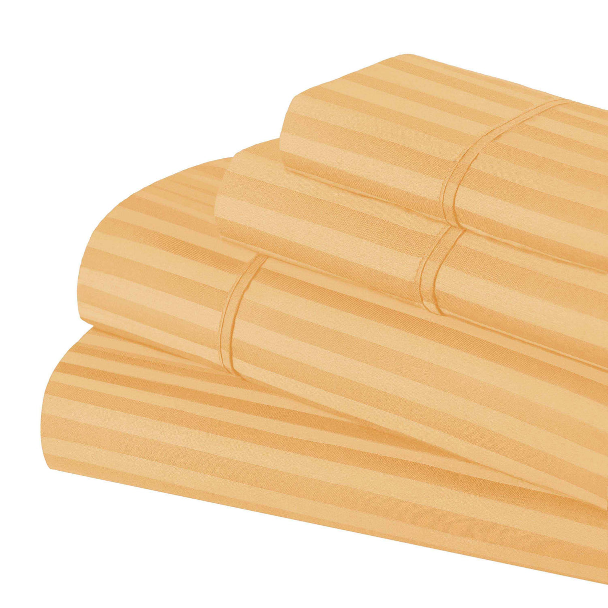 650 Thread Count Egyptian Cotton Sateen Stripe Bed Sheet Set - Egyptian Cotton Sheet Set by Superior Brand