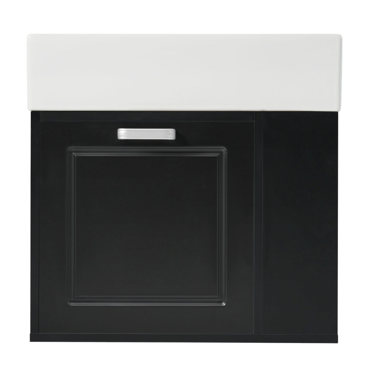 Modern Wall Mounted Bathroom Vanity With Sink, Soft Close Drawer, Adjustable Shelf, Toilet Paper Holder