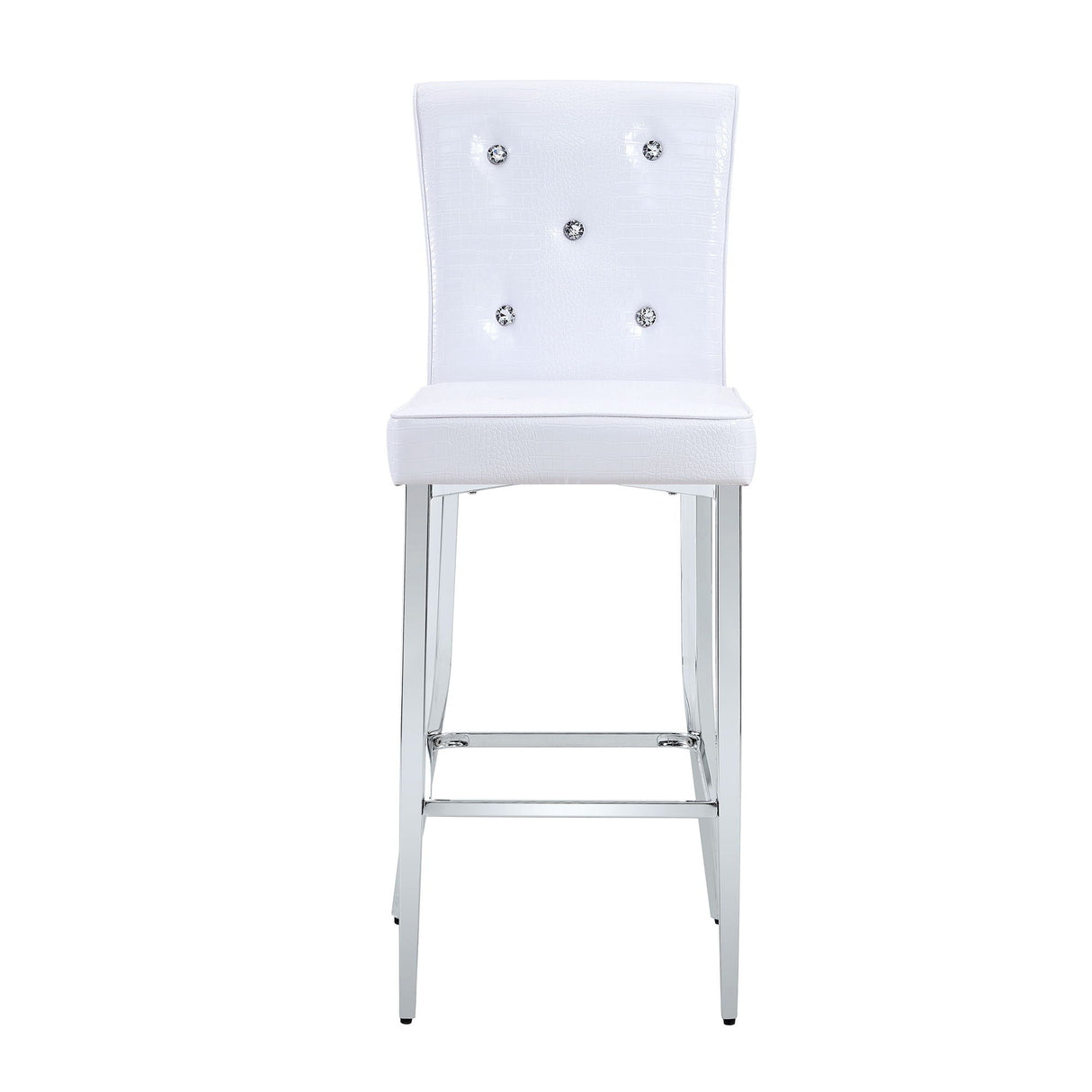 Bar Chairs with Crystal Clasp Design (Set of 2)