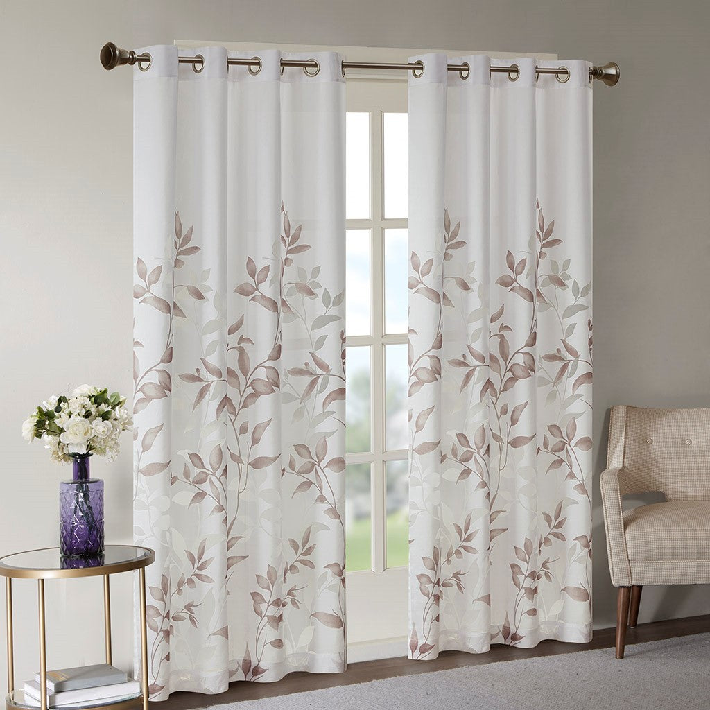 Burnout Printed Curtain Panel (Single Panel)