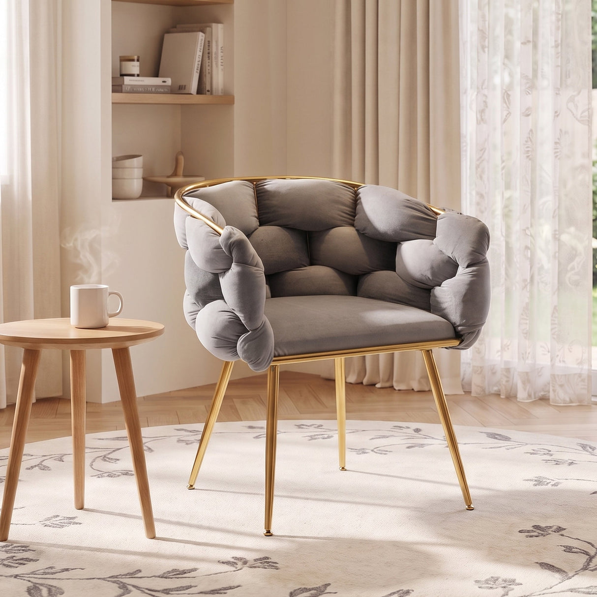 Luxury Modern Velvet Single Sofa Chair