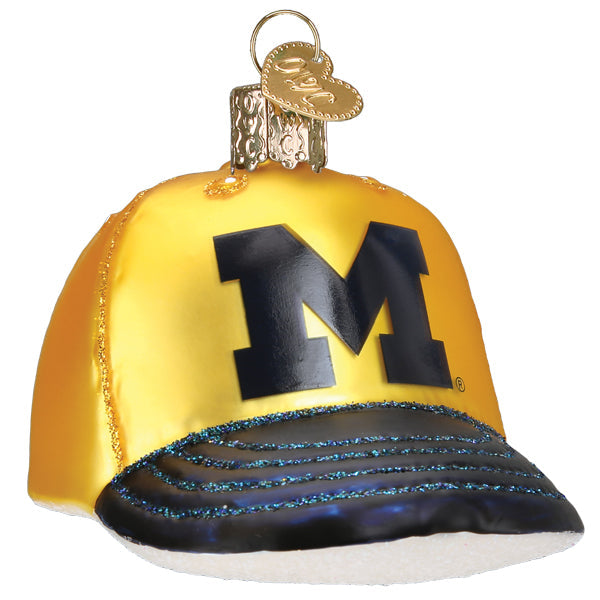 Michigan Baseball Cap Christmas Ornament