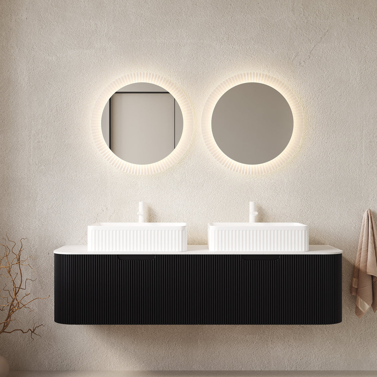 Dina 60" Bathroom Vanity & Sinks