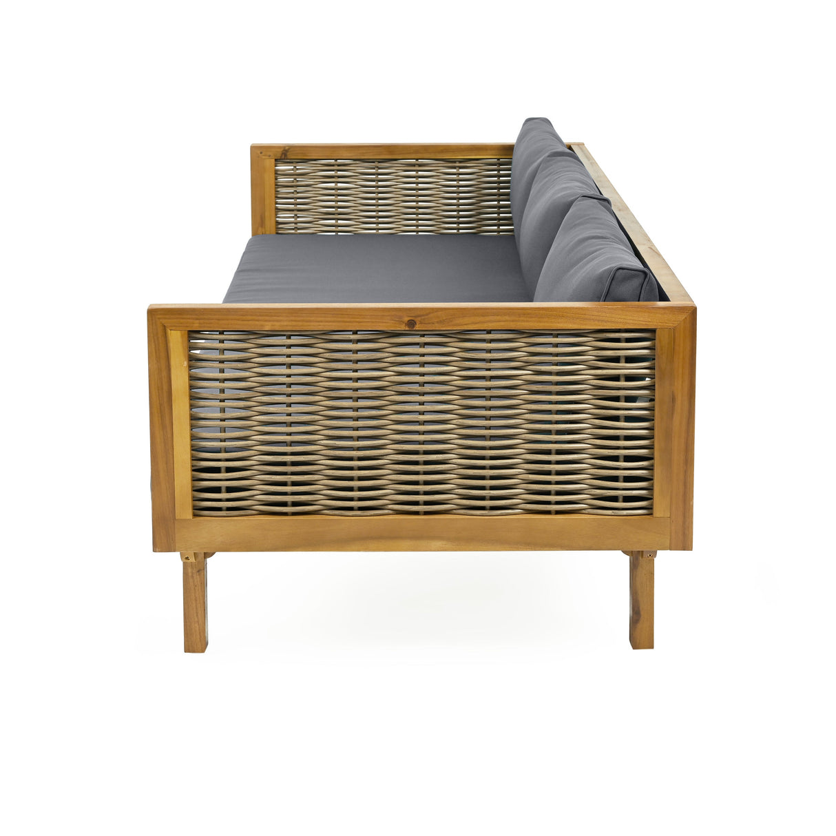 Claremont 3 Seater Daybed With Rattan Arms