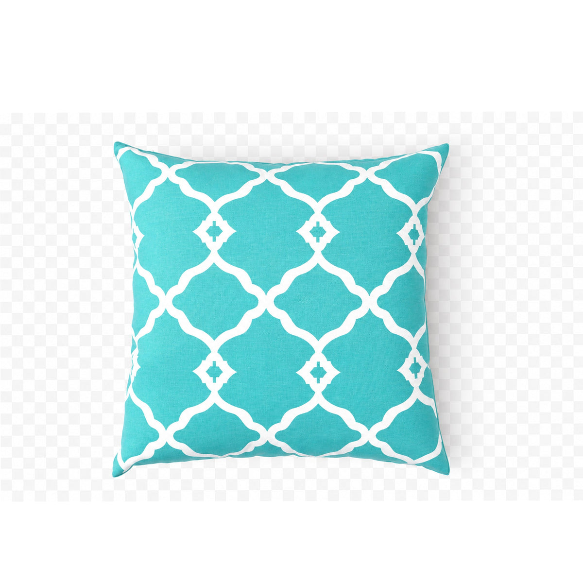 2 Pack Outdoor Pillow Covers in Aqua Moroccan