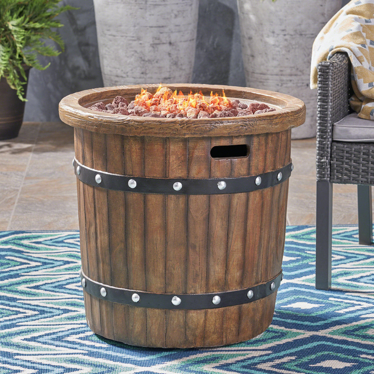 Round 25" mgo fire pit - 40 000 btu