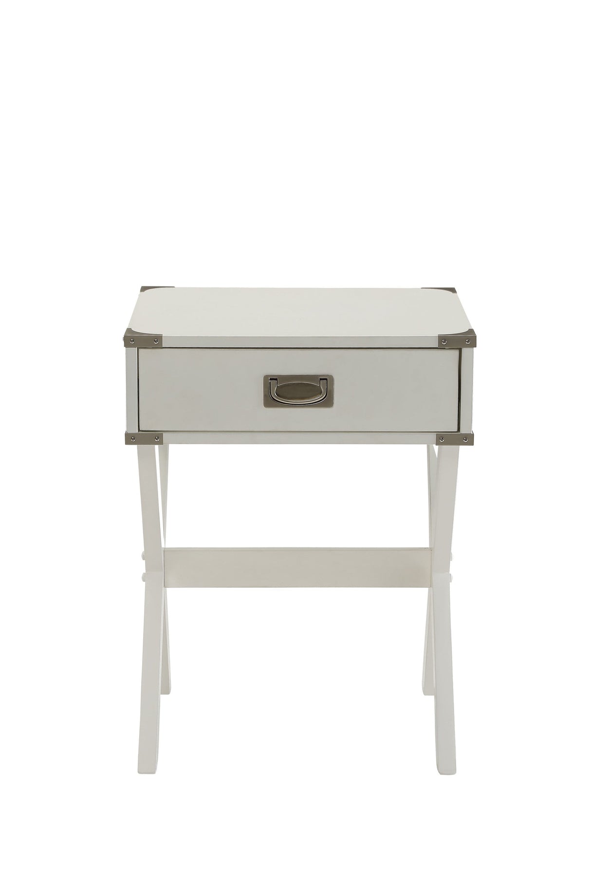 White Finish Accent Table