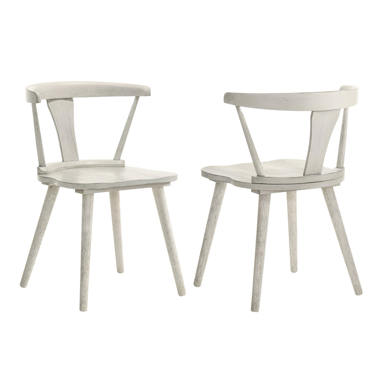 Modern Farmhouse Wood Dining Chairs, Set of 2