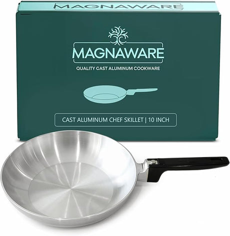 10-Inch-Chef-Skillet-–-Quick-&-Even-Heat-Distribution-–-Lightweight-Cast-Aluminum-Frying-Pan-Home-&-Garden
