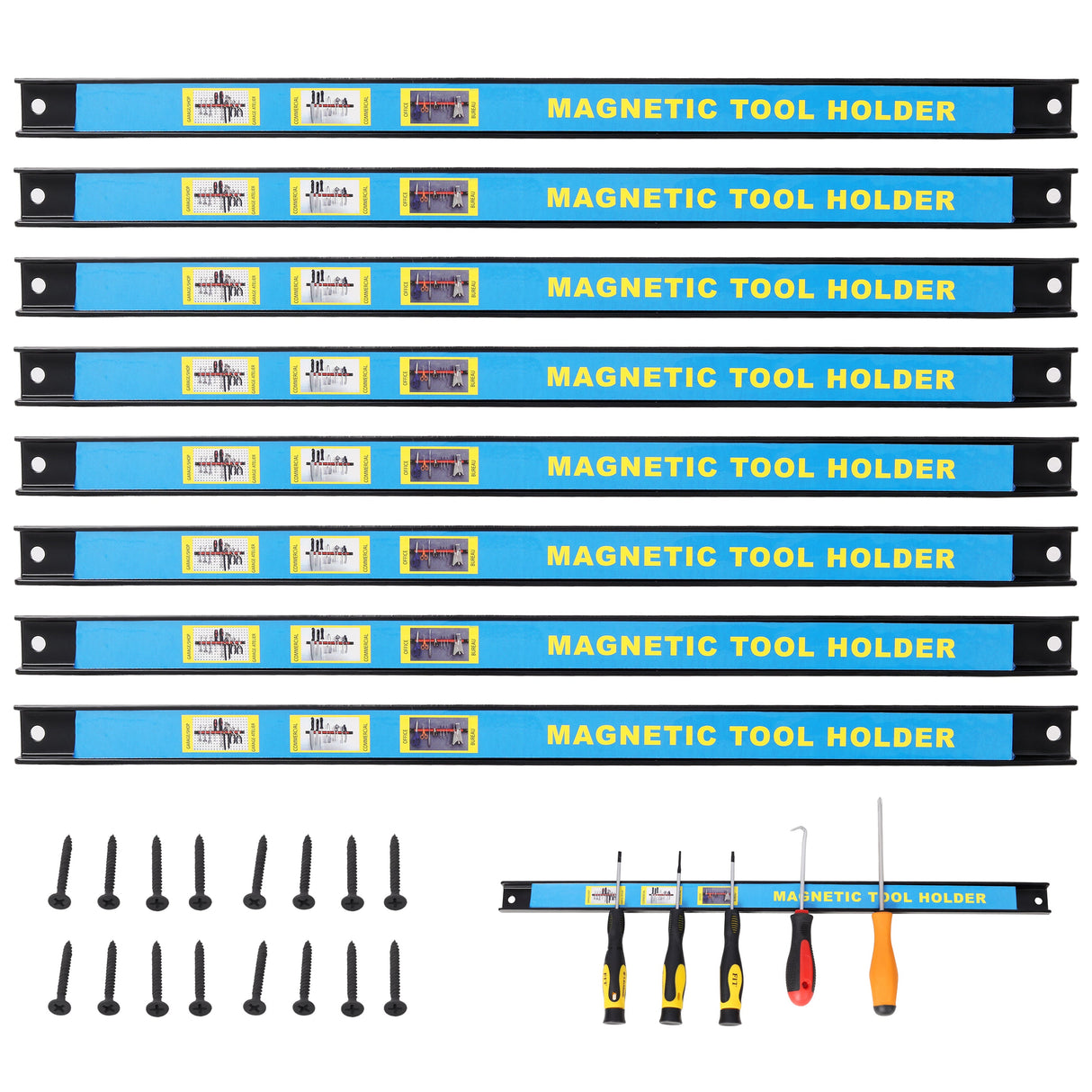 8-Pack 18-Inch Heavy Duty Magnetic Tool Holder Set