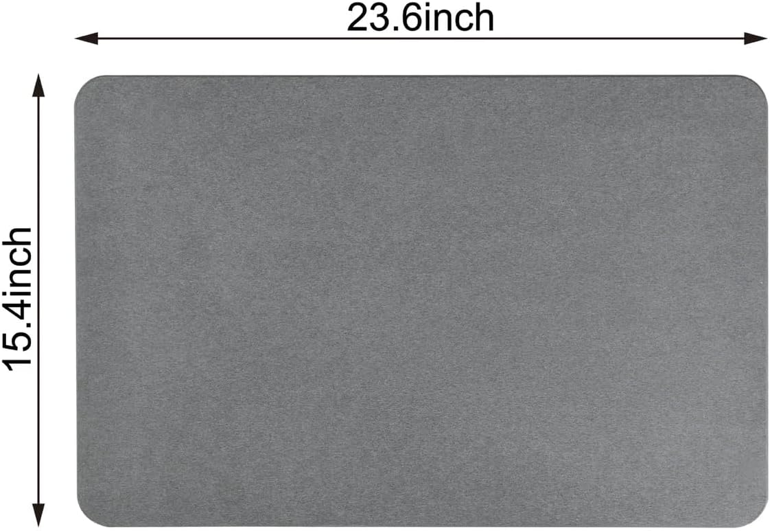 4 Colors! - 24" x 15" Diatomaceous Quick-Drying Stone Bath Mat