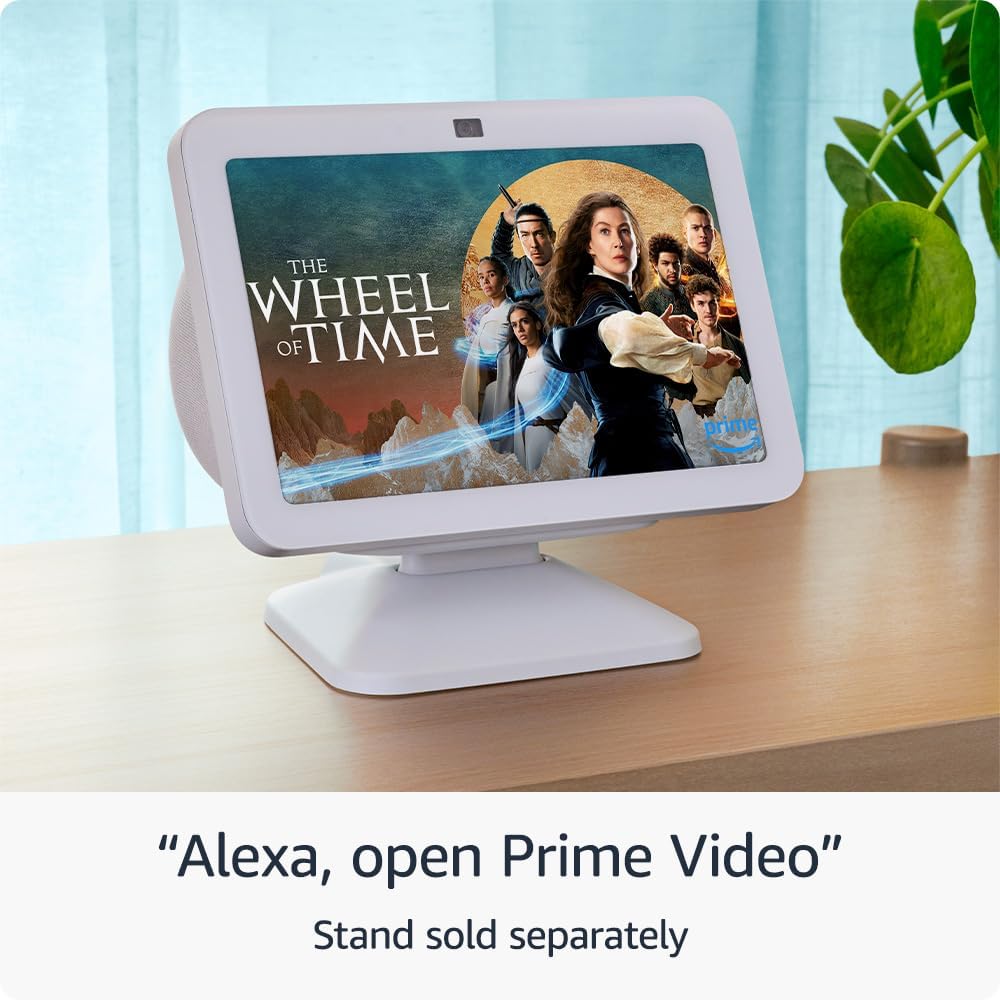 Amazon Echo Show 8, an Alexa device (newest model), With Spatial Audio, Smart Home Hub, Glacier White