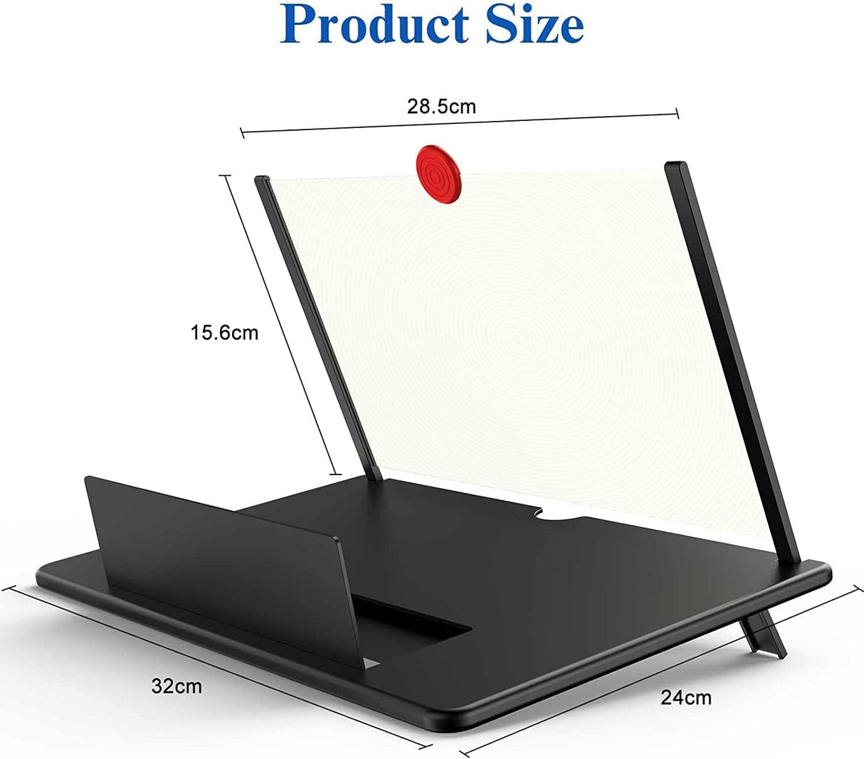 16 Inch Phone Screen Magnifier HD Mobile Screen Amplifier Stand for Movies