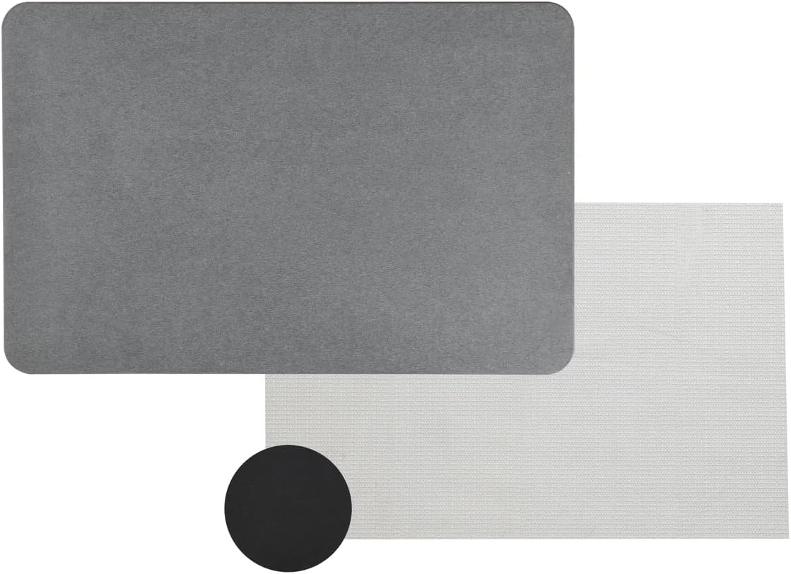 4 Colors! - 24" x 15" Diatomaceous Quick-Drying Stone Bath Mat