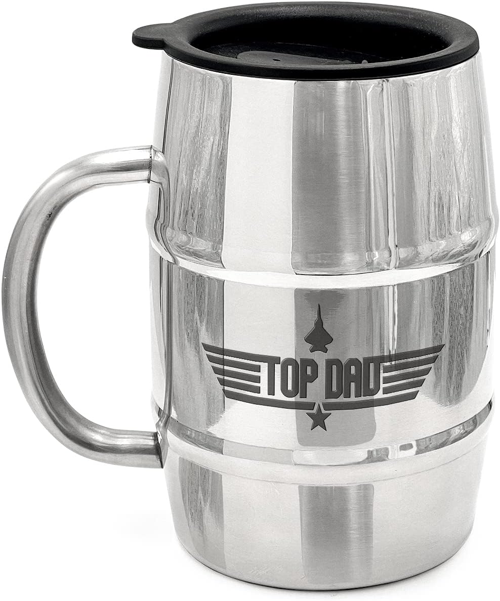 Gift-Mug-for-Dad,-Stainless-Steel-TOP-DAD-Barrel-Cup-with-Handle-and-Sip-Lid-(Hot-n'-Cold)-Double-Wall-Insulation-for-Beer-&-Coffee,-17oz-(Gift-Boxed-for-Christmas/Fathers-Day)-