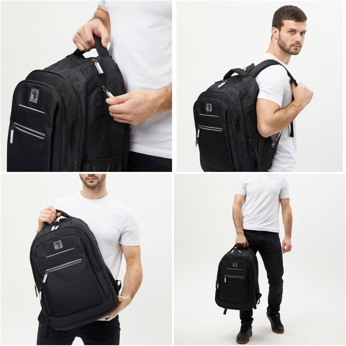 Talmont Extra Large Laptop Backpack – Travel Carry-On, Fits 17" & 15.6" Laptops, Water-Resistant Anti-Theft Business Bag for Men & Women