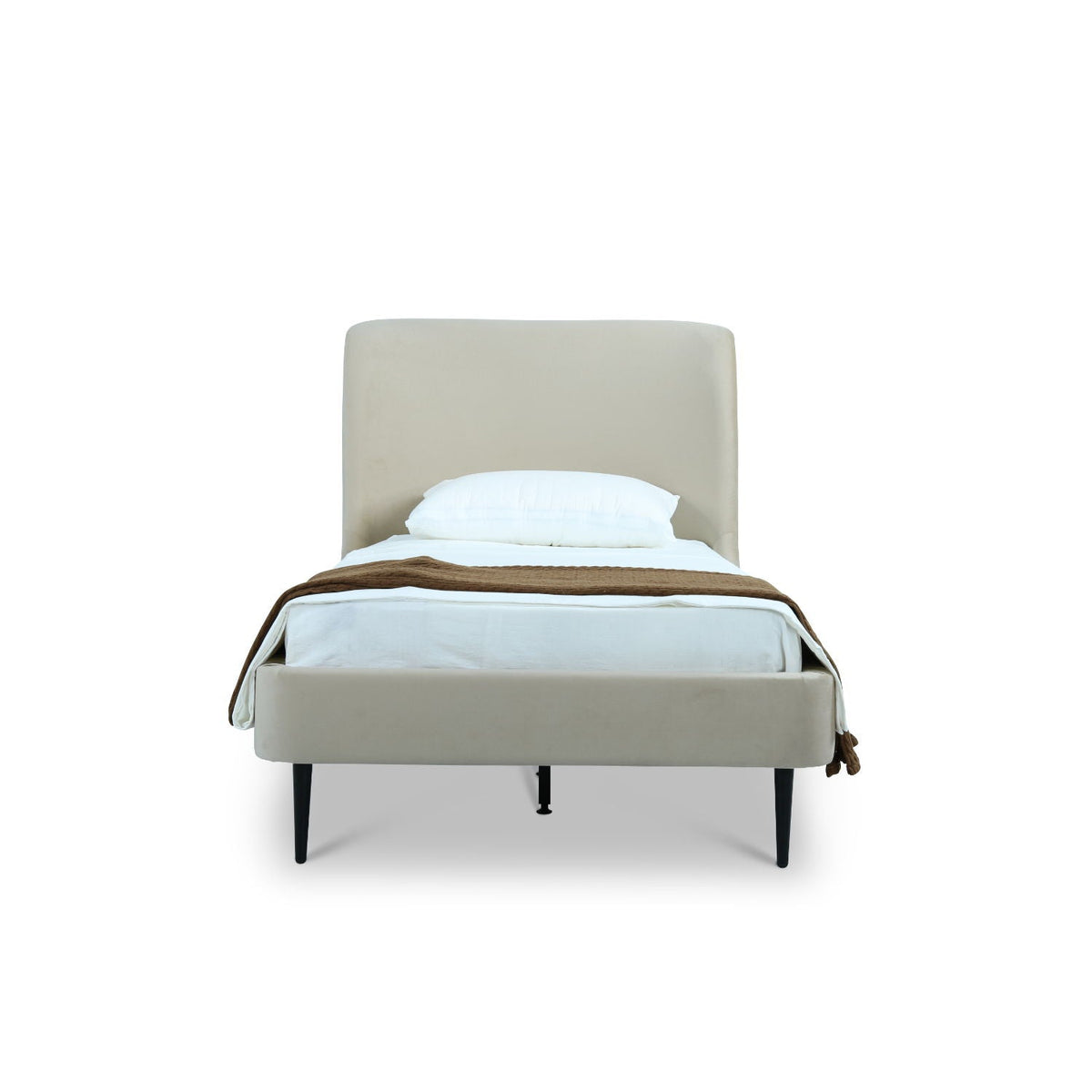 Heather - Upholstered Bed With Curved Headboard