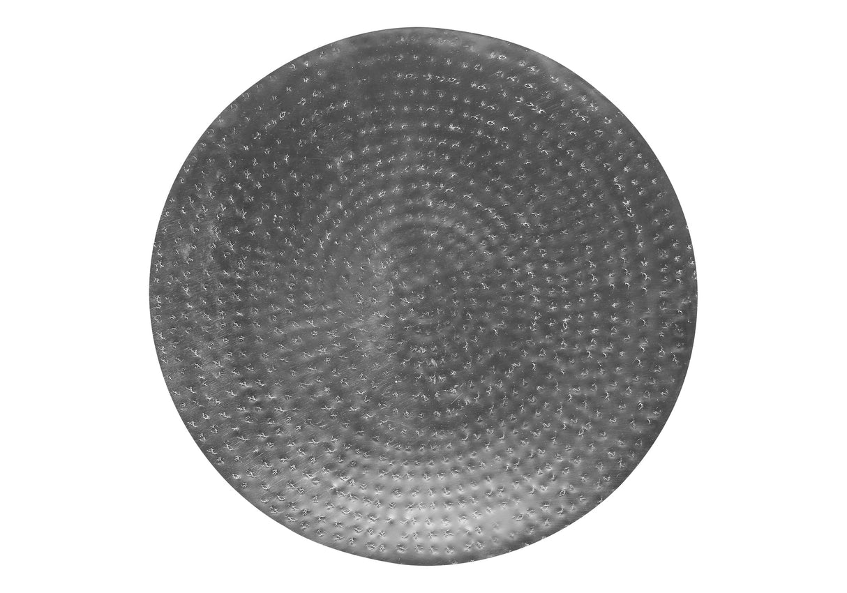 Arcanite End Table with Bell Shaped Base and Hammered Texture