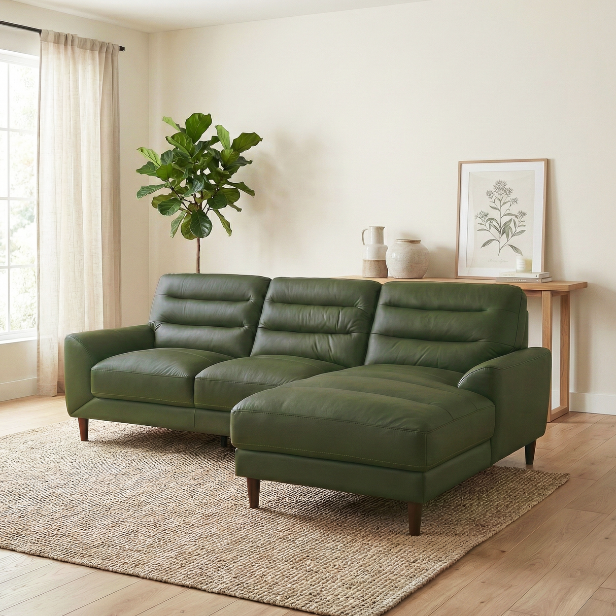 Clarion Genuine Leather Sectional