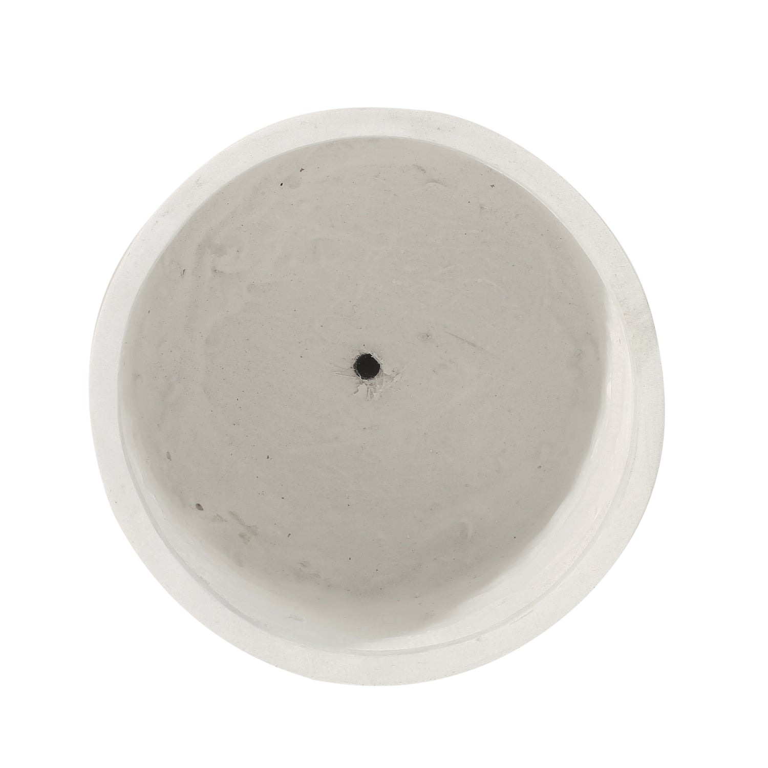 Antique white round planter